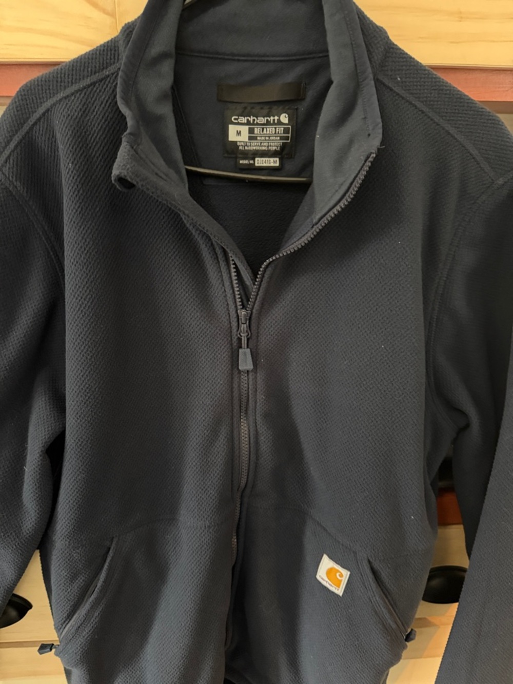 Carhartt Dark Navy Full-Zip Fleece Jacket